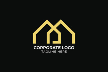 Architecture logo design, abstract construction company residential contractor home construction logo, apartment complex, construction and architecture
