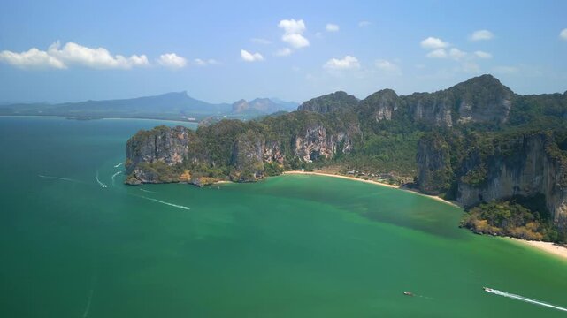 Aerial View Of Tonsai Beach On Railay Penisula, Krabi Thailand