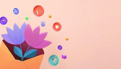 Obraz premium World Humanitarian Day, flowers 