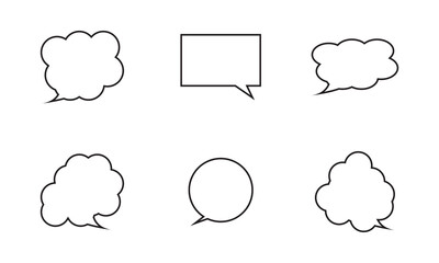 Set of speech bubble. Speech bubble comic. Cloud speech bubbles collection. Vector