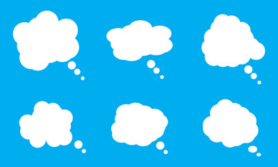 Speech bubble, speech balloon, chat bubble line art vector icon for apps and websites