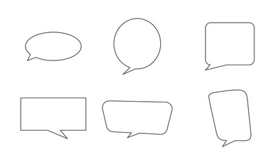 speech bubble set
