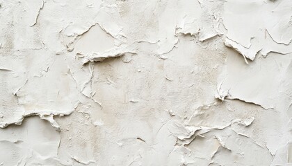 Obraz premium White Textured Wall With Irregular Shapes and Cracks