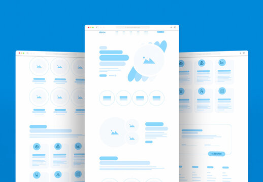 Business Wireframe Landing Page UX Layout