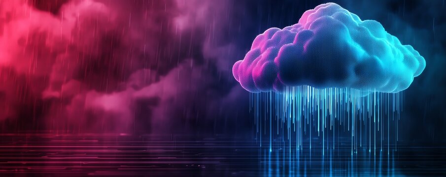 An AIpowered weather prediction system with realtime updates and holographic displays, symbolizing precision in forecasting