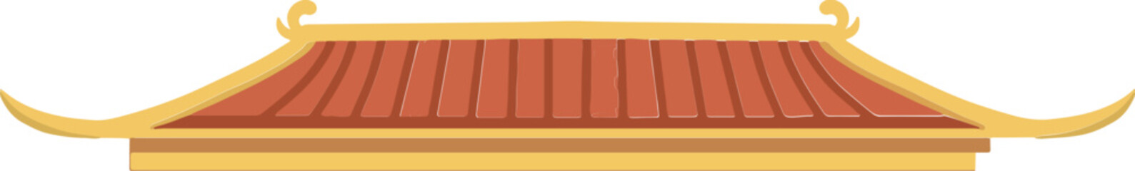 China Japan Asian traditional building roof illustration