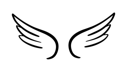 Bird Angle Wings Halloween Sketch Logo Emblem