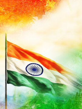 Tri Colour texture indian flag background