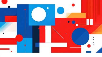 Obraz premium A vibrant red and blue vector background that blends modern design with playful textures for a striking visual appeal.