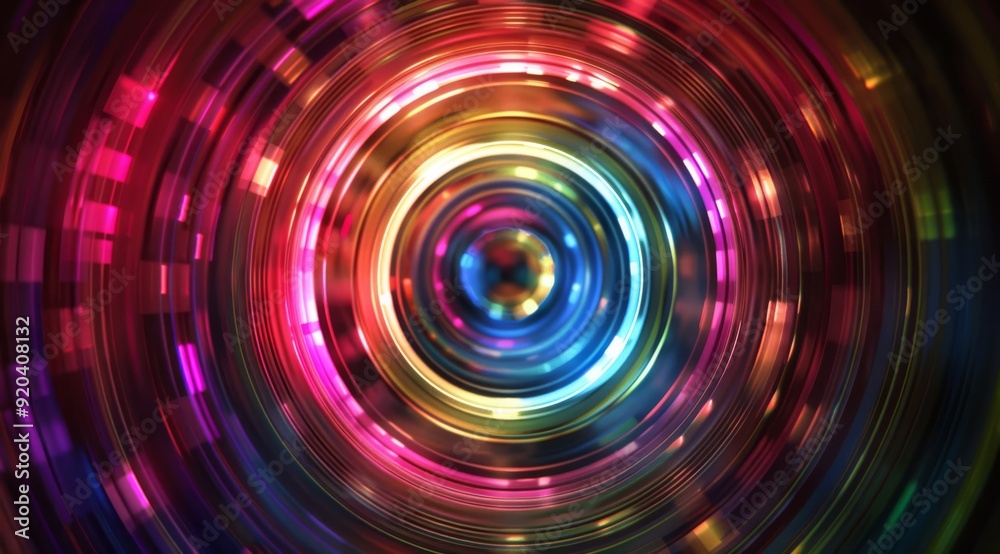 Poster this is a captivating and mesmerizing abstract design showcasing colorful swirling and dynamic circu
