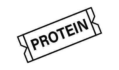 Wrapped protein snack bar Vector outline icon.