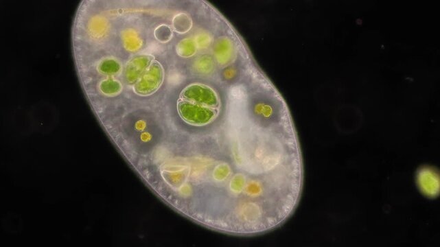 Study of Protozoa and Algae under the microscope for education.