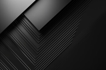 Monochromatic abstract background with layered geometric shapes, Minimalist, High Contrast, Clean Lines, Digital Art