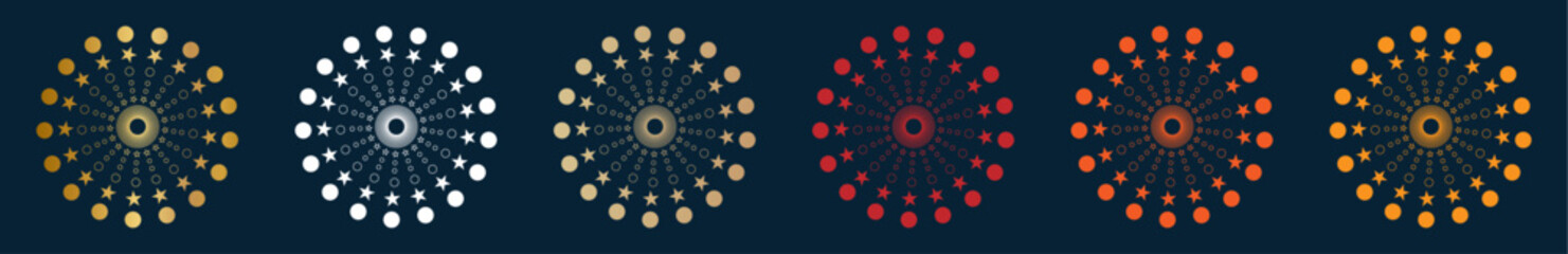 golden color and multiple color mandala and trending design