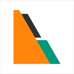 Modern abstract geometric corner vector element