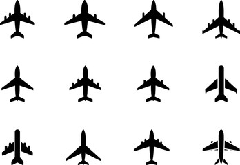 Aircraft icon vector set. Plane illustration sign collection. Airplane symbol. Air plane, plane, travel. Vector illustration.