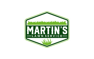 landscape logo for lawn or gardening business design template