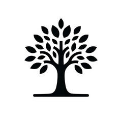 tree with leaves. Generative ai