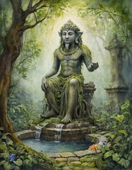 Fototapeta premium The Guardian of the Forgotten Garden