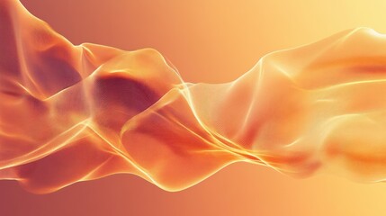 Obraz premium Abstract Orange and Yellow Wave with Fine Lines and Dots