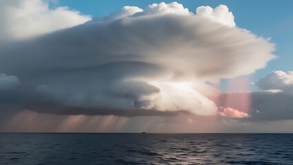 Obraz premium Tranquil Seascape. A Moment of Peaceful Contemplation