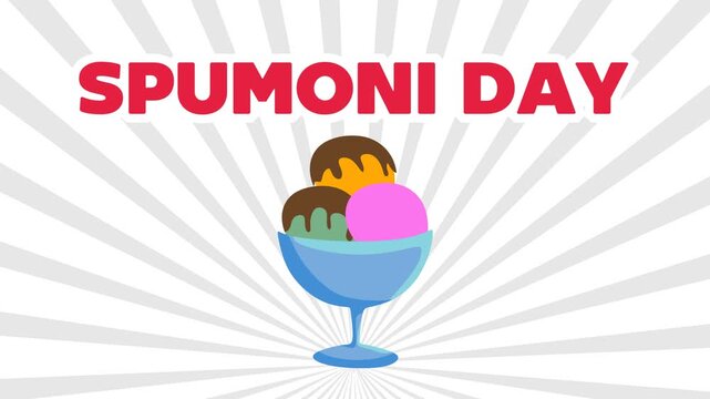 Animated video of Happy spumoni day with delicious spumoni