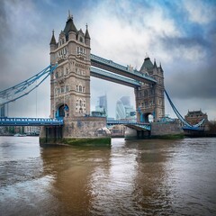 Obraz premium Tower Bridge in London, AI generated