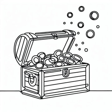recommend clip art: treasure chest silhouette  flat 