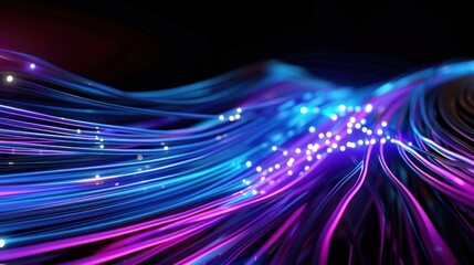 Abstract Neon Light Waves