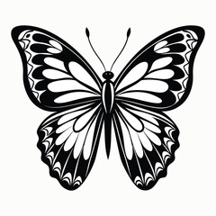 Butterfly silhouettes collection vector illustration isolated on white background