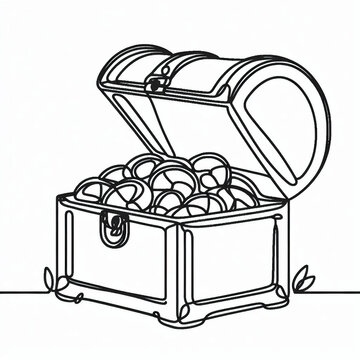 recommend clip art: treasure chest silhouette  flat 