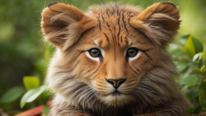 Obraz premium lion in the grass