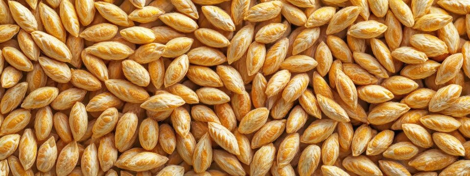 Scattered wheat grains.