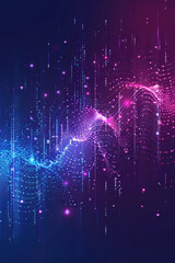 Obraz premium Futuristic Blue and Purple Background Illustration