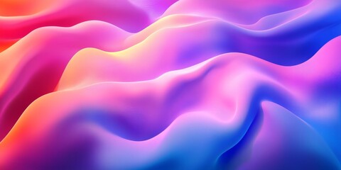 Obraz premium Abstract Liquid Forms Holographic 3D Wave Background: A Mesmerizing Abstract Art Canvas for Immersive Experiences.