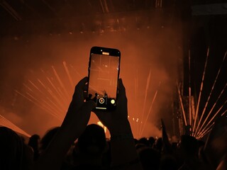 laser show at the concert