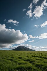 a large grassy field