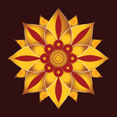 colorful modern mandala design