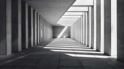 Fototapeta premium Light and shade effects on modernist structure