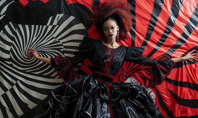 Fototapeta premium graphic advertising images focusing on beauty and hair