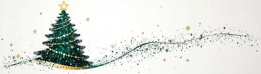 Christmas tree sticker set, simple and clean design, perfect for holiday crafts,