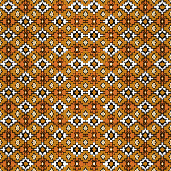 Aztec fabric pattern background for cloth fashion. Geometric Aztec style. Mosaic on the tile. American African Moroccan pattern design. Ethnic carpet. Native abstract pattern.