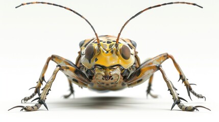 Fototapeta premium Close-Up of a Yellow and Black Beetle