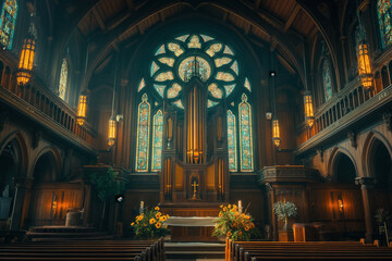 Fototapeta premium Baptist church interior