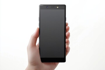 Blank Smartphone Mockup on Hand created with Generative AI
