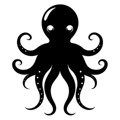 octopus silhouette vector illustration