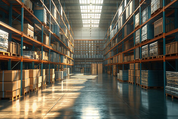 Fototapeta premium Modern warehouse interior