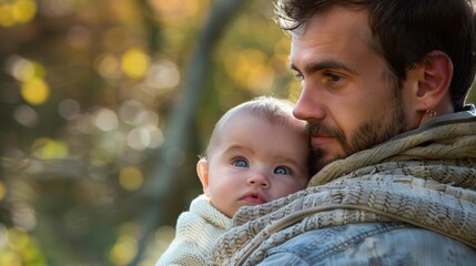 Fototapeta premium Paternity Leave: Paid leave granted to fathers after childbirth or adoption, enabling them to be present with their family, help with newborn care, and foster early bonding. 