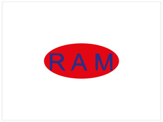 RAM LOGO design ,vector, illustration, icon and isolate template .