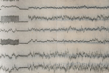 Seismograph Record of an Earthquake on old paper